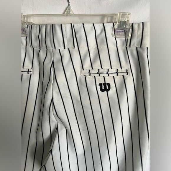 Wilson Men’s Baseball Pants White Black Stripe, Gray and Black stripe 2 pairs XL - Picture 3 of 13